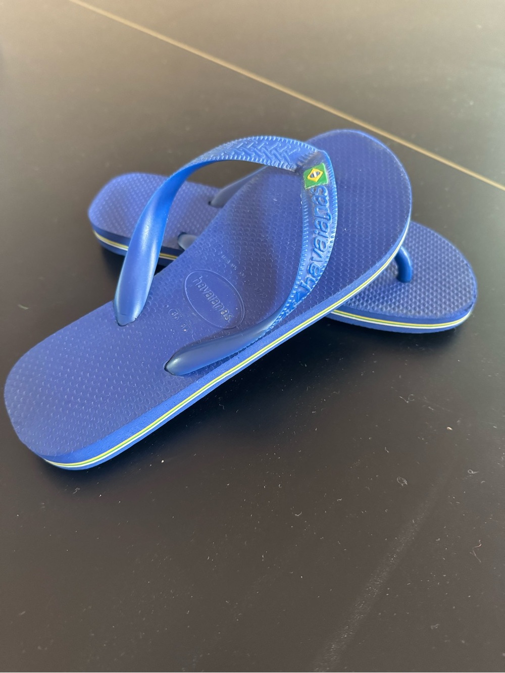 Havaianas Kids Flip-Flops in Royal Blue with Yellow Trim
